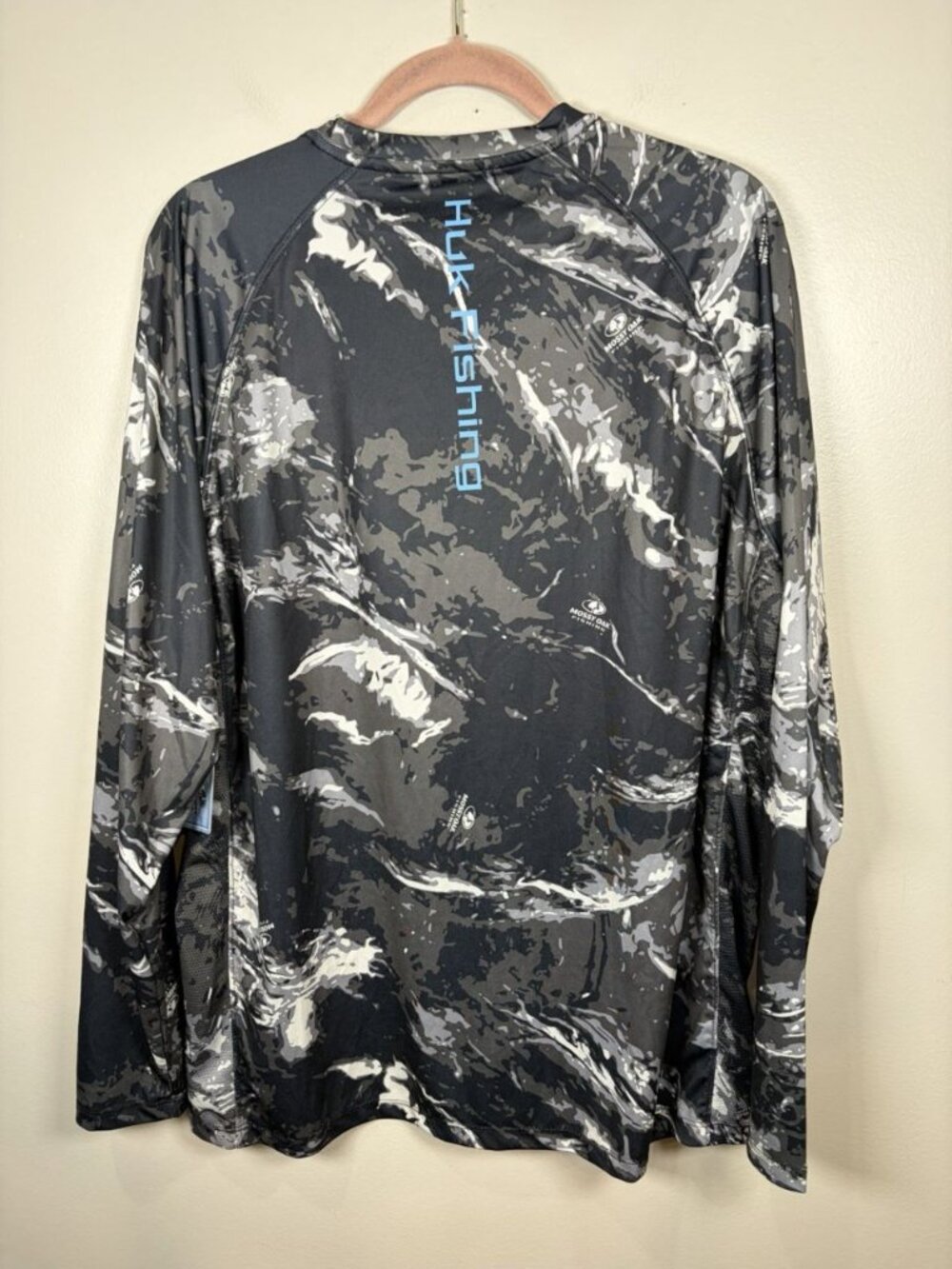 Huk Long Sleeve Camo Mossy Oak Fishing Shirt Size XL NWT Vented Performance - Picture 10 of 10
